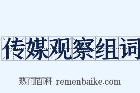传媒观察组词是什么意思的图片